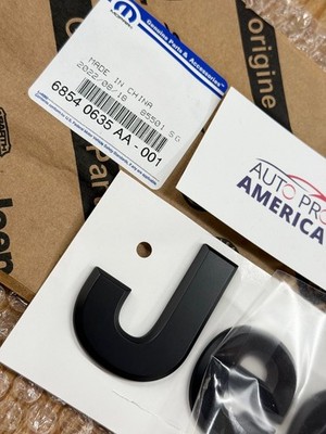 FRONT FENDER EMBLEM MATTE BLACK 2021-2026 JEEP GLADIATOR WRANGLER
