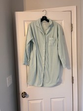 Vintage Lord Taylor Womens Nightgown Pastel Green Button Front EUC SZ L