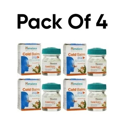 Himalaya COLD BALM EUCALYPTUS Relieves Nasal Congestion 10g 4 BOX FREE SHIP 2027