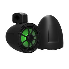Wet Sounds RECON 6 Black Pod w/ Black XS Grille RGB Tweeter Pair