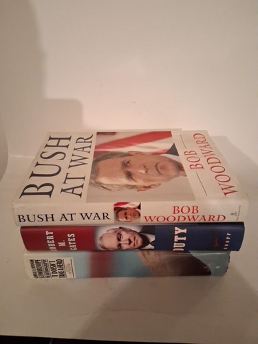 George W. Bush Book Set Lot Of 3 Hardcovers Bush Bob Woodward Bob Gates - Afbeelding 1 van 4