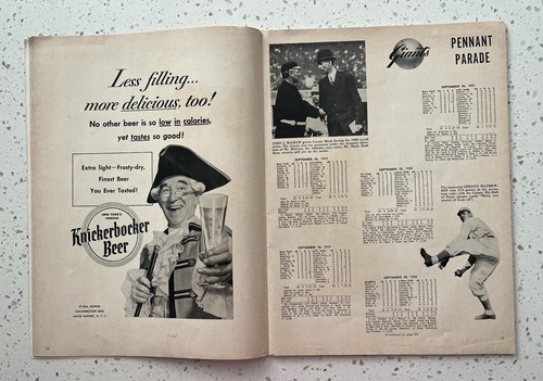 1954 World Series Program Giants Version Unscored - Picture 6 of 14