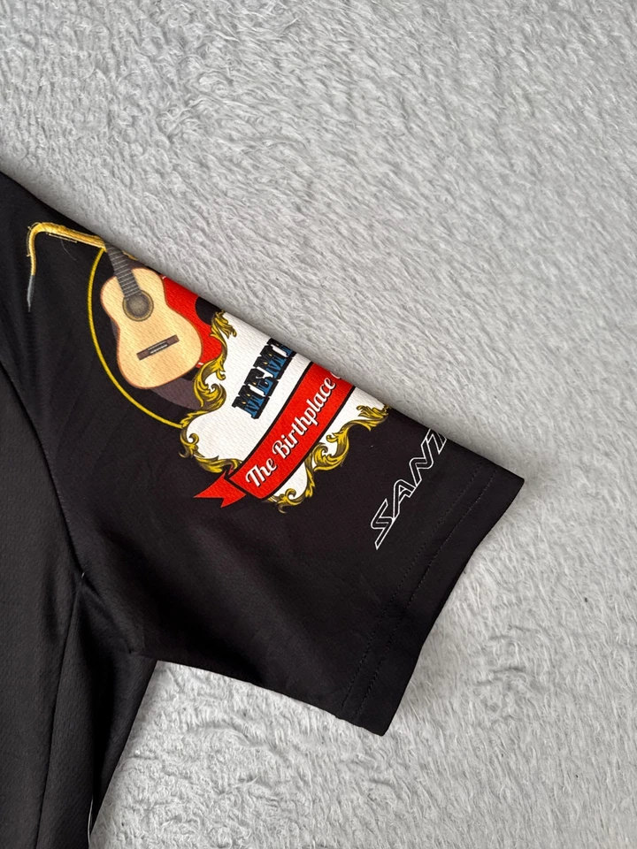 Louis Garneau Cycling Jersey Adult Medium Green Memphis New Orleans Elvis Poly - Image 2 of 4