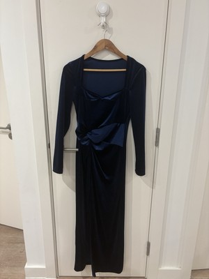 blue velvet dress shein Gold velvet V-neck bodycon and sexy pleated wrap Christmas dress main image 1