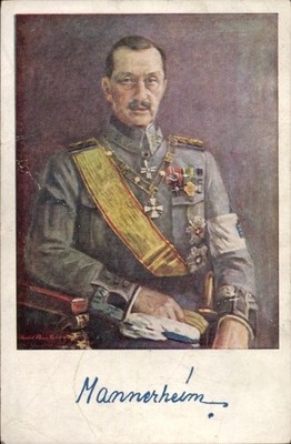 Künstler Ak Carl Gustaf Emil Mannerheim, Oberbefehlshaber der... - 11096634