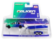 1/64 2017 Ford F-150 Pickup Truck and Aerovault Trailer "Falken Tires" Limited