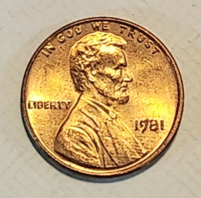 1981 Lincoln Penny No Mint Mark Errors Cent Coin