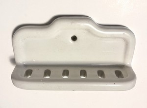 Vintage Ceramic Toothbrush / Shaver Holder Wall Mount Deco