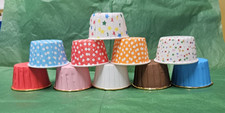 12/24xPleated Baking Cases Cupcake Muffin 11 Colours/Designs *MORE New Stock In*