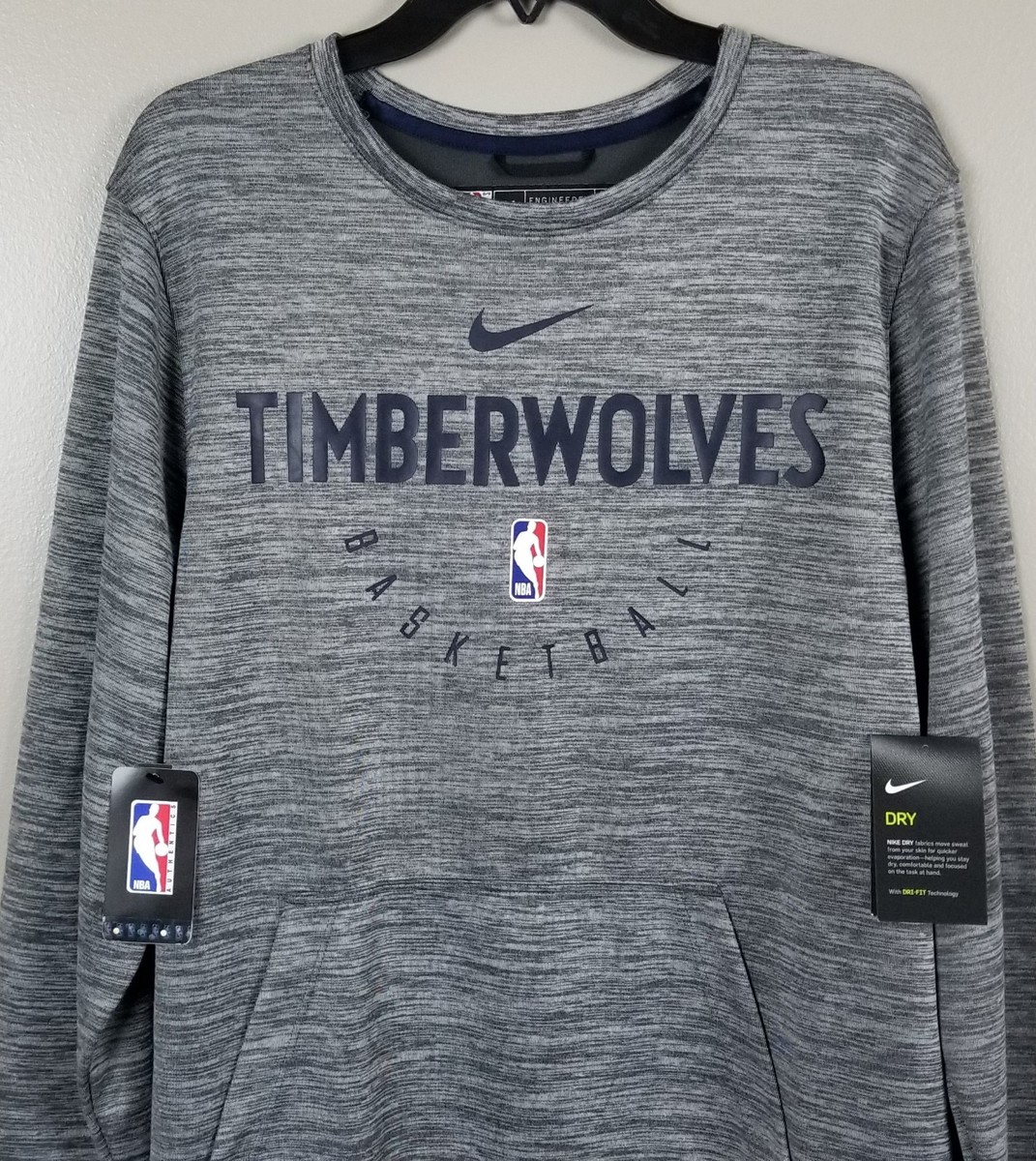 NIKE MINNESOTA TIMBERWOLVES CREW SWEATSHIRT NBA TEAM ISSUED NEW
