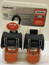 Cargobuckle G3 Ratchet Tie-down Straps Trailer Retractable 2 X 72 Pair F18800