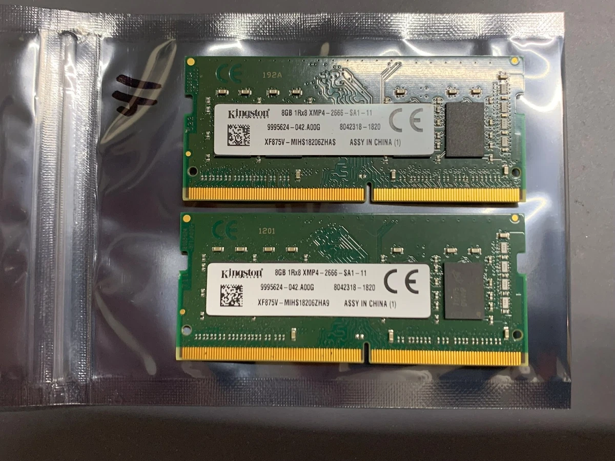 Kingston SO-DIMM Computer Memory (RAM) 8 GB 2 Modules for sale | eBay