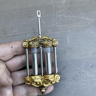 Ansonia clock co. crystal regulator clock open escapement pendulum