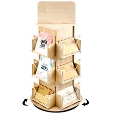 Spiareal Rotating Display Stand 3 Tier Sticker Brown