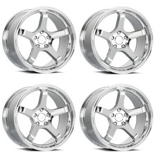 Set 4 18 Katana Racing Hr05 Chrome Wheels 18x9.5 5x100 38mm Hiro Spec Rims Set 4 18 Katana Racing Hr05 Chrome Wheels 18x9.5 5x100 38mm Hiro Spec Rims