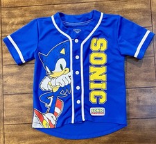 Sonic The Hedgehog Youth Baseball Jersey Size 8 SO COOL Excellent Condition