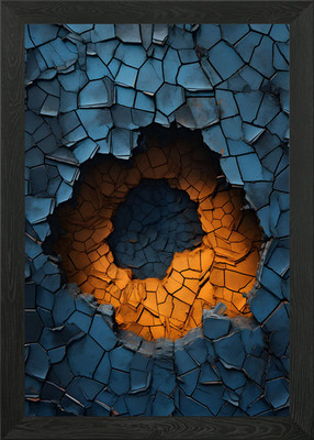 Magic Cracks Gerahmtes Wandbild Poster Leinwanddruck Bild