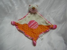 KIK / OKAY Schmusetuch Kuscheltuch KATZE orange creme pink rosa Knisterfolie