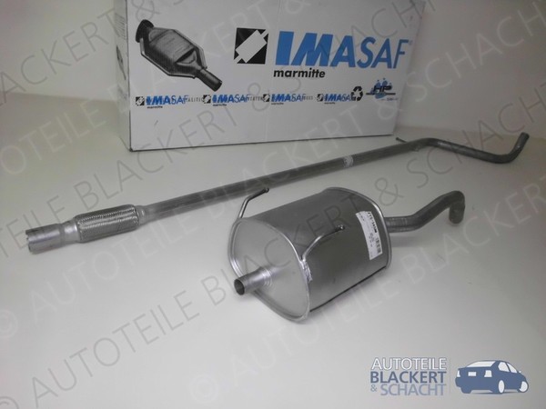 Imasaf Auspuff Ab Kat für Fiat 500+Cabrio 1.2 +1.2 LPG 2007-| Mittelrohr+Endtopf-image