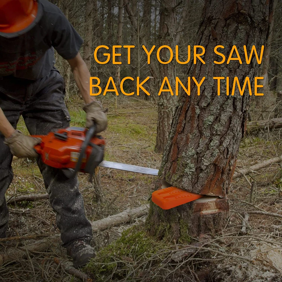 Paquete de 6 cuñas para talar árboles, cuñas para motosierra, equipo de corte de árboles de 5,5"+8", árbol Foto 4 de 4