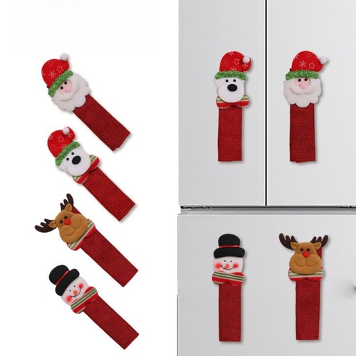 Pokrowce na klamki wielokrotnego użytku poliestrowe świąteczne wielokrotnego użytku do lodówki - Zdjęcie 1 z 26