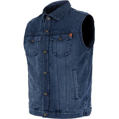 Herren Biker Jeans Weste L - John Doe Trucker Denim Vest - Retro Vintage
