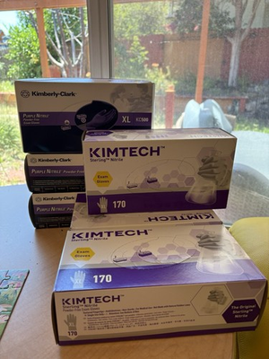 #ad Lot Of KIMTECH amp; Kimberly Clark Purple Nitrile Powder Free Exam Gloves XL $199.00