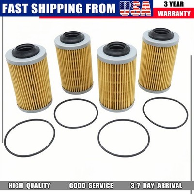 4PCS OIL FILTER 12593333 FITS CADILLAC CTS SRX ATS CHEVY CAMARO CAPRICE SAAB US