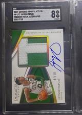2017-18 PANINI IMMACULATE JAYSON TATUM PREMIUM PATCH AUTOGRAPHS GOLD 7/10