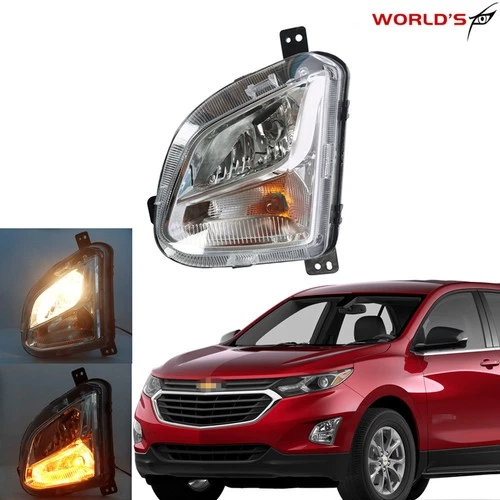Left LH Driver Side Bumper Fog Light w/Signal For Chevy Equinox 2018 2019 2020 - product listing photo