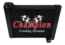 AR Champion 3 Row Black Finish Radiator for 1961 1962 Chevrolet Corvette V8 Eng