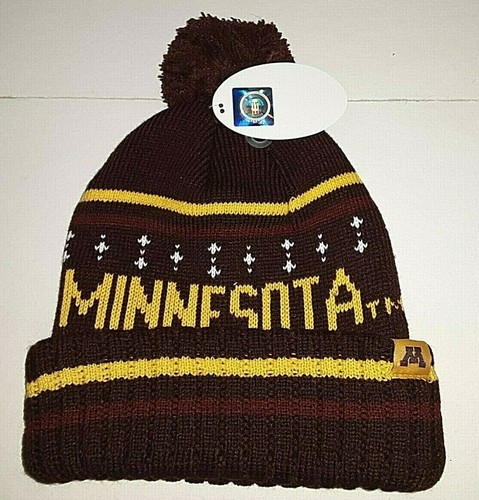 Minnesota Golden Gophers NCAA " Barometer " Cuffed with Pom Knit Hat - Picture 2 of 2