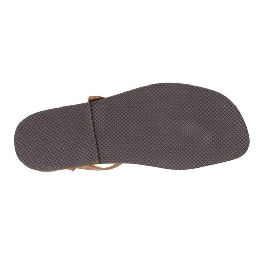 Handmade ankle strap thong sandals for men in tan genuine leather Italian shoes - Picture 5 of 5