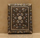 museum antique Russian Imperial cloisonne Enamel Cigarette Case Snuff Box marked