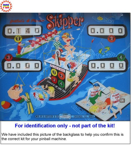 1969 Gottlieb Skipper Pinball Machine Tune-up Kit - Includes Rubber Ring Kit - Picture 2 of 2