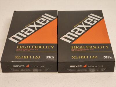 lot of 2 Maxell XL-HIFI Professional High Grade T-120 VHS lot of 2 Maxell XL-HIFI Professional High Grade T-120 VHS