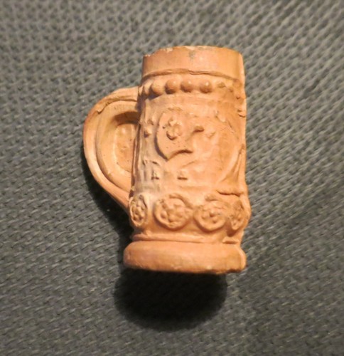 Antique 1904 St. Louis Exposition Tyrolean Alps Pottery Makers Mini Stein 1 1/4"