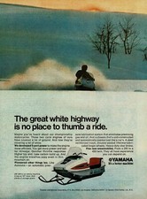 1970 Yamaha Snowmobile Snowmobiling Vintage Print Ad