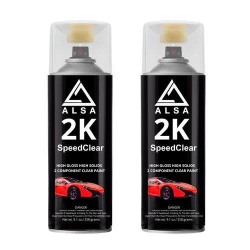 Genuine Alsa 2K Speed Clear – 2K Clear Can - Speed Clear Coat (Pack of 2)