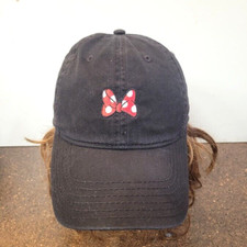 Disney Parks Minnie Mouse Black Baseball Cap Adult Hat