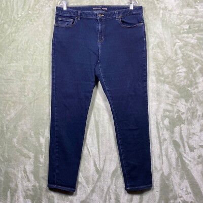 Michael Kors IZZY Skinny Jeans Women's 36x29 Blue Mid Rise Stretch Denim Pants