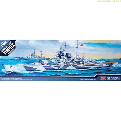ACADEMY 14219 1/800 KIT DA MONTARE NAVE DA GUERRA TIRPITZ GERMAN BATTLESHIP  ART