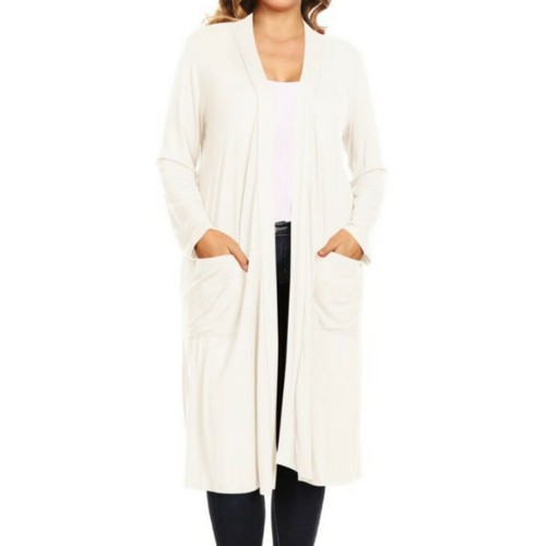 Women's New Plus Size 1X Off White Cardigan Rayon Duster Ivory Sweater Size  1X | eBay