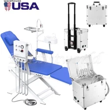 Portable Dental Mobile Delivery Unit Air Compressor Syringe System 4Holes/Chair