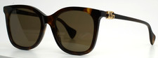 GUCCI GG1071S 002 Havana Brown Womens Square Sunglasses 55-19-145 B:49 A
