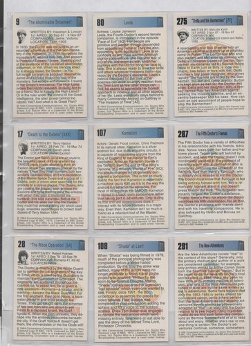Doctor Who Trading Card Singles 1995 NEW/UNCIRCULATED Your Choice 8F1-7 - Picture 2 of 26