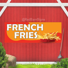 French Fries Indoor Outdoor Vinyl Banner Sign