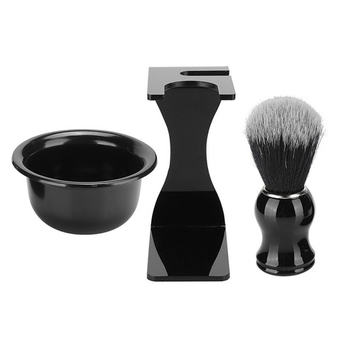 3pcs Beard Shaving Brush Bowl Holder Men Beard Cleaning Face Hair Style Tool Set - Picture 8 of 12