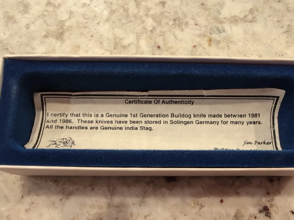 Cuchillo hueso bulldog tres hojas Foto 3 de 4