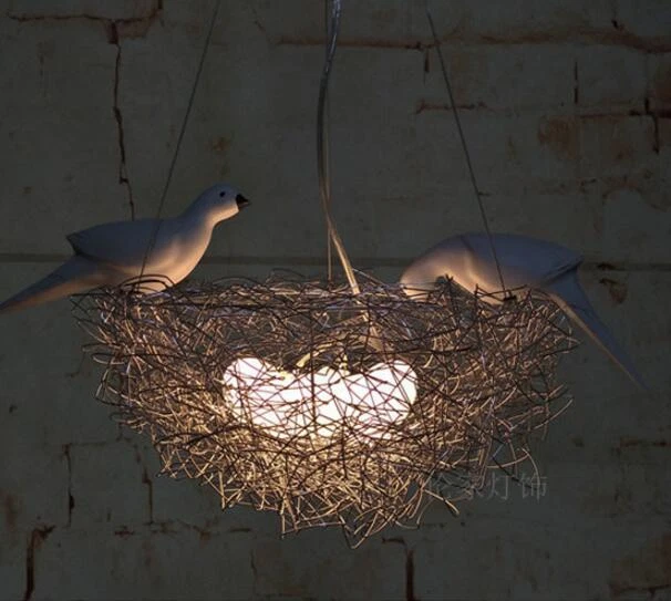 Aluminum Bird s nest Chandelier Ceiling Light Pendant Lamp LED Lighting Fixture